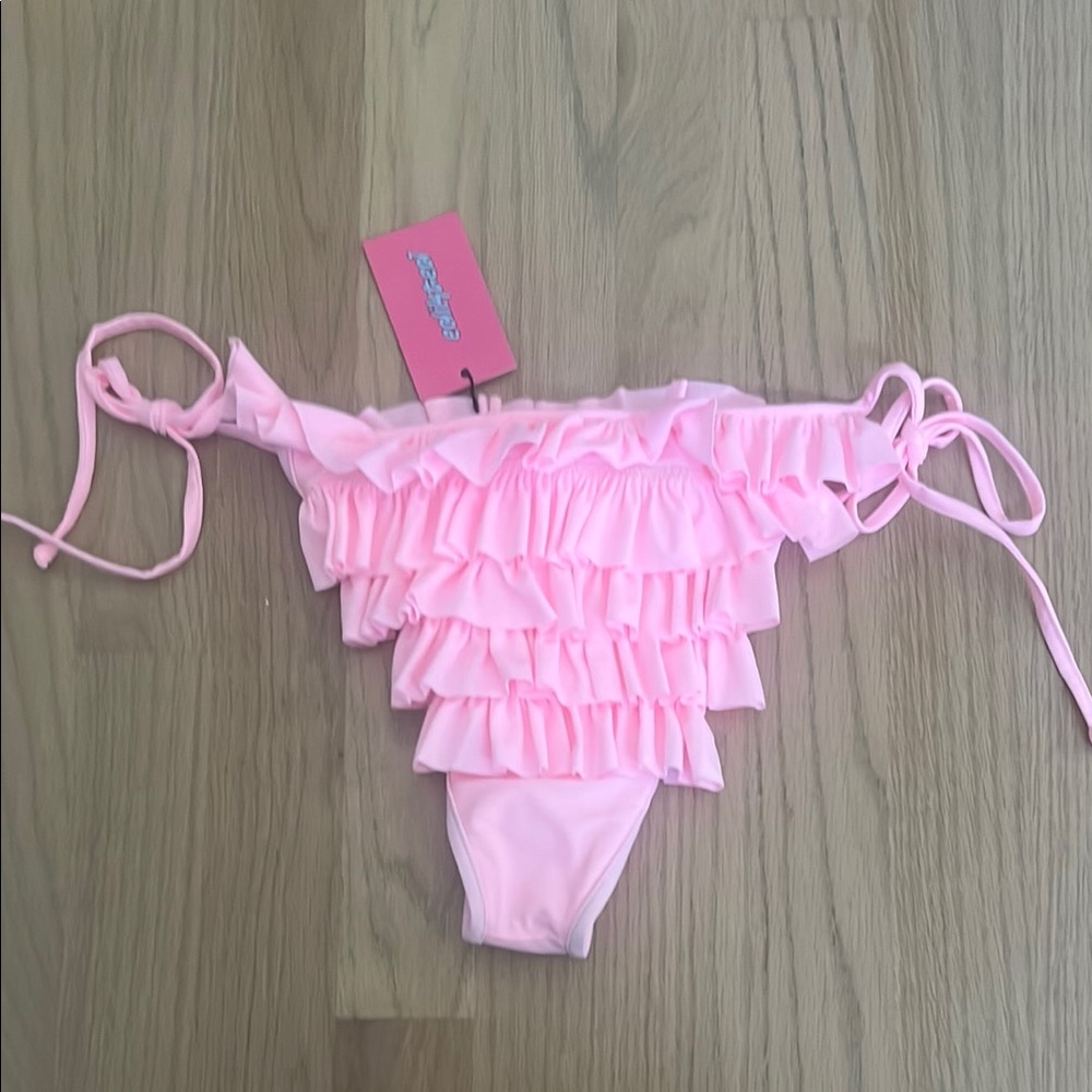 Edikted Pink Ruffle Bikini Bottom - Picture 2 of 4